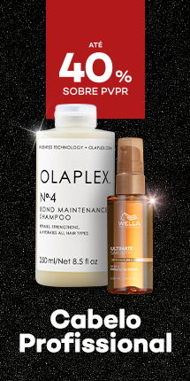 Produtos Cabelo Profissional com destaque promocional de até 40% sobre preço de Venda ao Público Recomendado